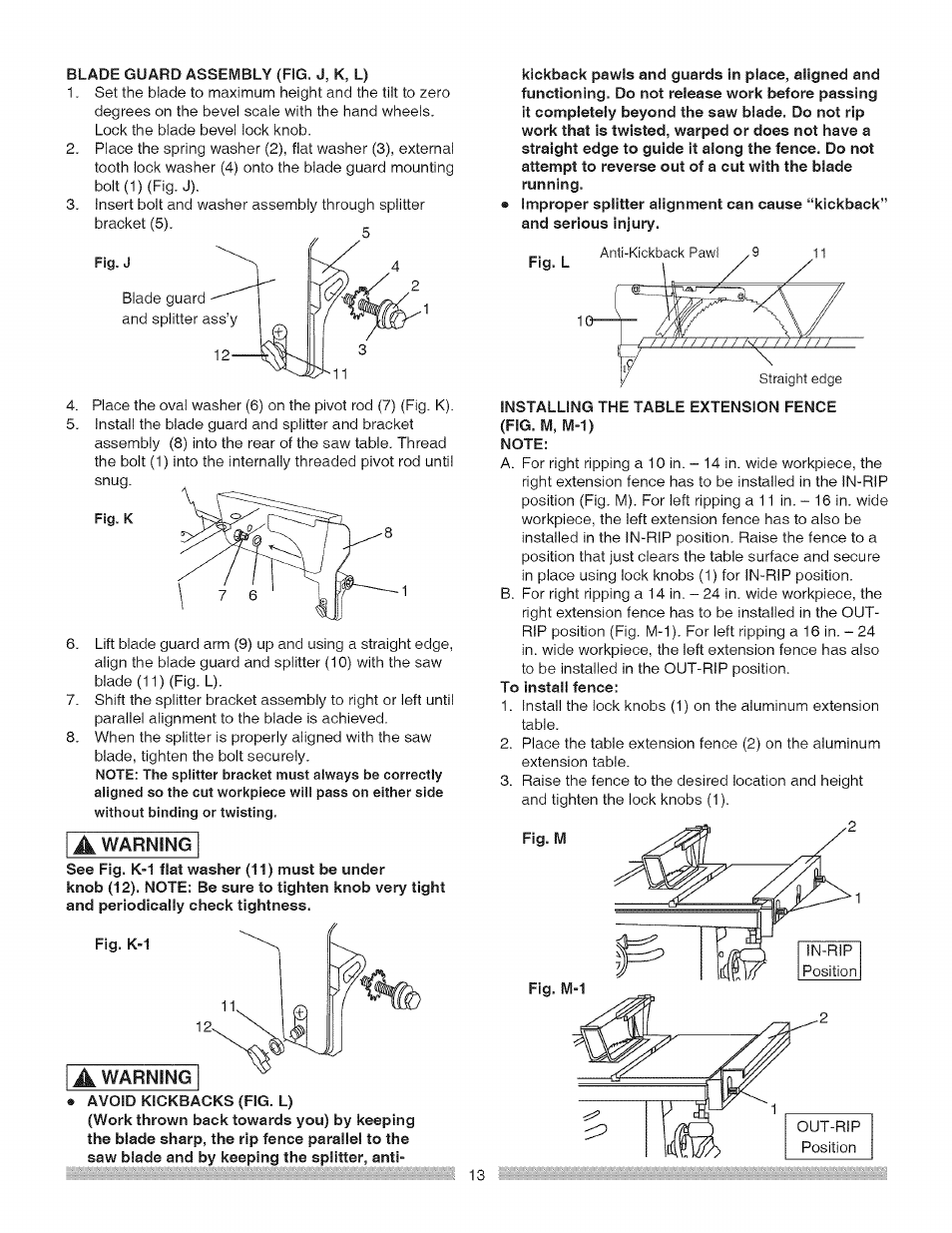 Craftsman 137.218030 User Manual | Page 13 / 30