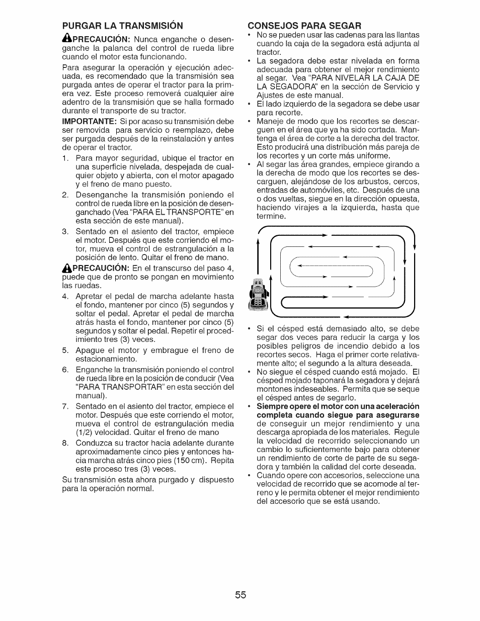 Consejos para segar | Craftsman 917.28991 User Manual | Page 55 / 72