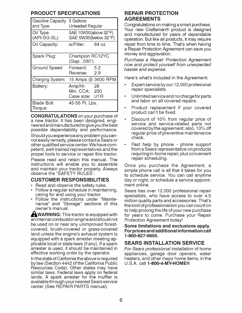 Craftsman 917.28991 User Manual | Page 6 / 72