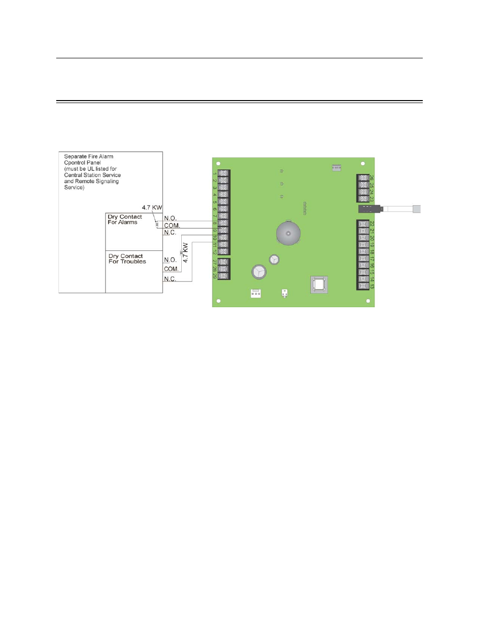 Section 4 add-on fire communicator application | SilentKnight 5104 Digital Alarm Communicator Transmitter 6 Zone User Manual | Page 27 / 48