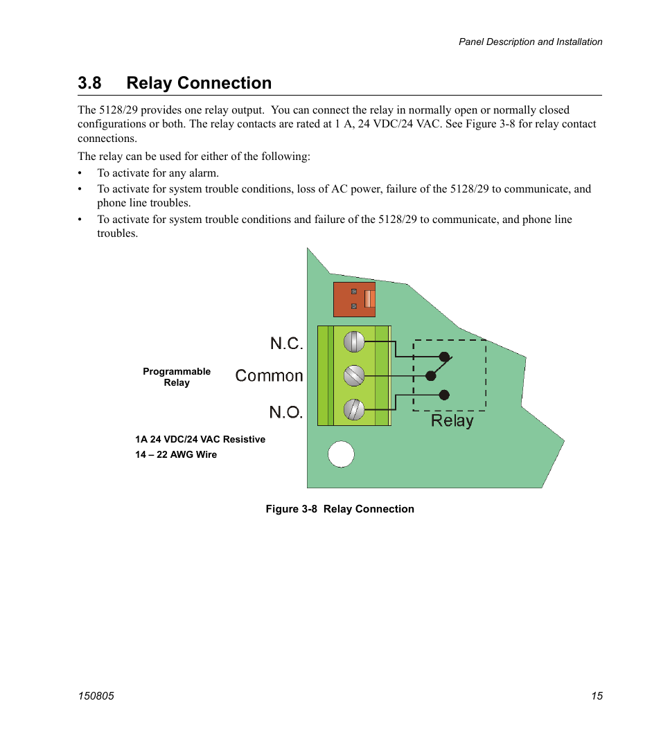 8 relay connection, N 3.8) | SilentKnight 5129 Digital Alarm Communicator Transmitter User Manual | Page 19 / 42
