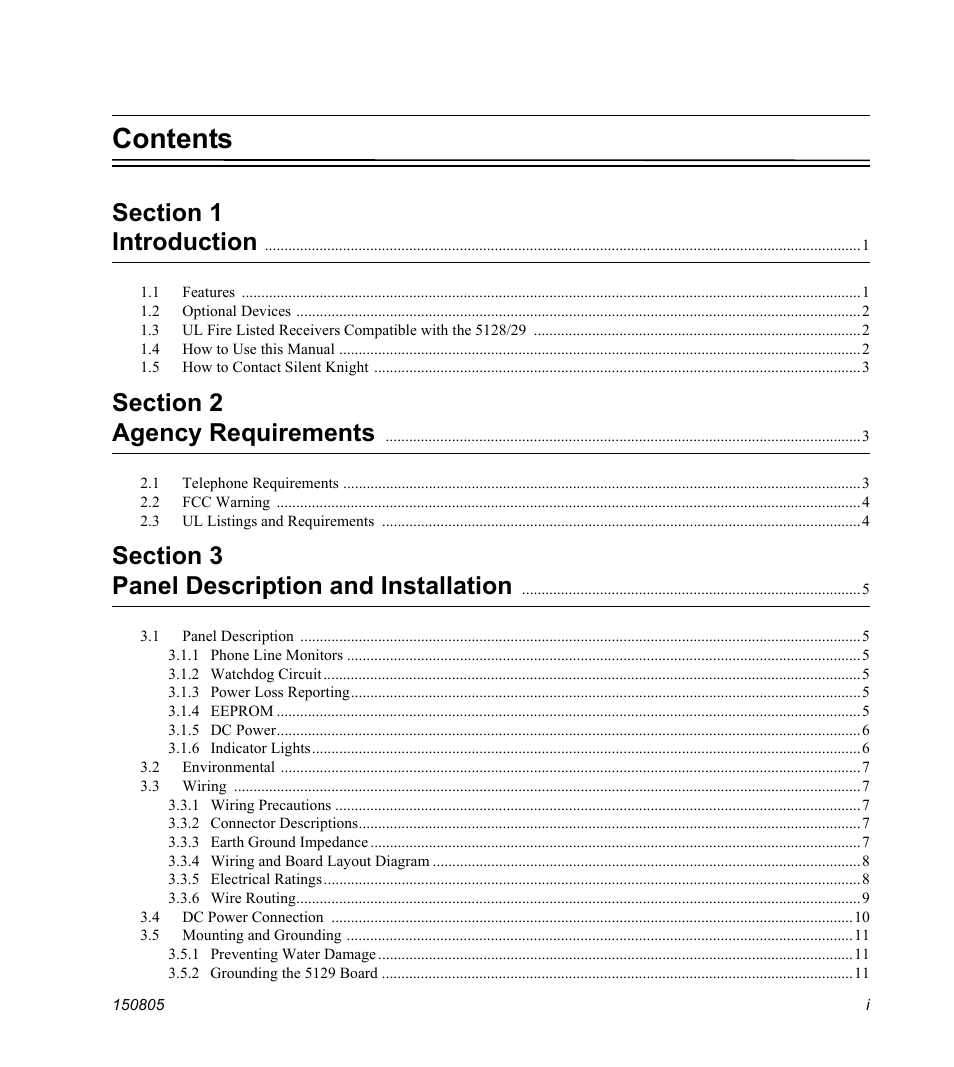 SilentKnight 5129 Digital Alarm Communicator Transmitter User Manual | Page 3 / 42