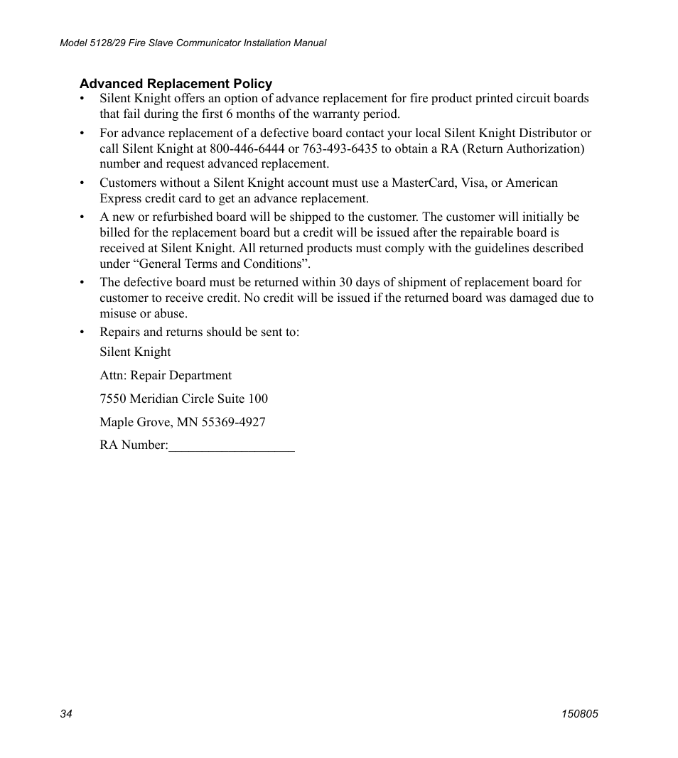 SilentKnight 5129 Digital Alarm Communicator Transmitter User Manual | Page 38 / 42