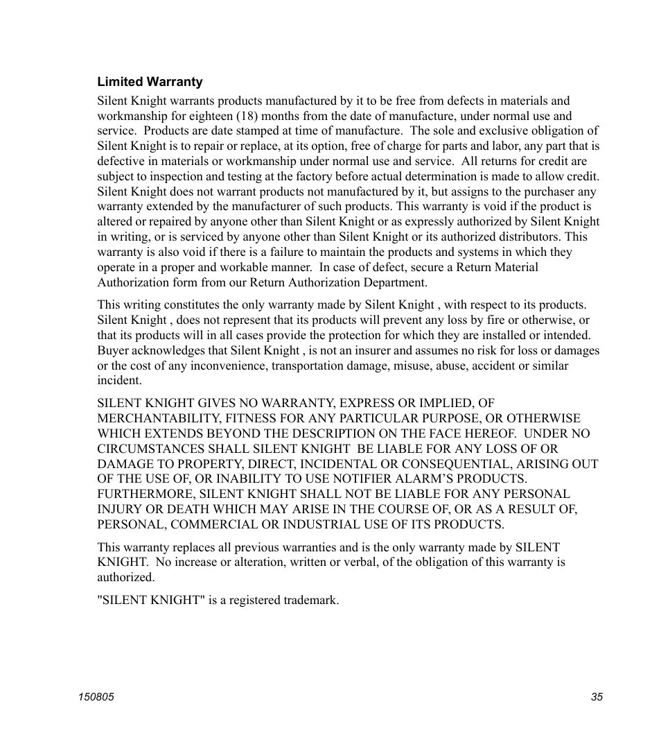 SilentKnight 5129 Digital Alarm Communicator Transmitter User Manual | Page 39 / 42