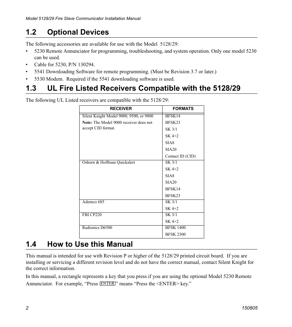 2 optional devices, 4 how to use this manual | SilentKnight 5129 Digital Alarm Communicator Transmitter User Manual | Page 6 / 42