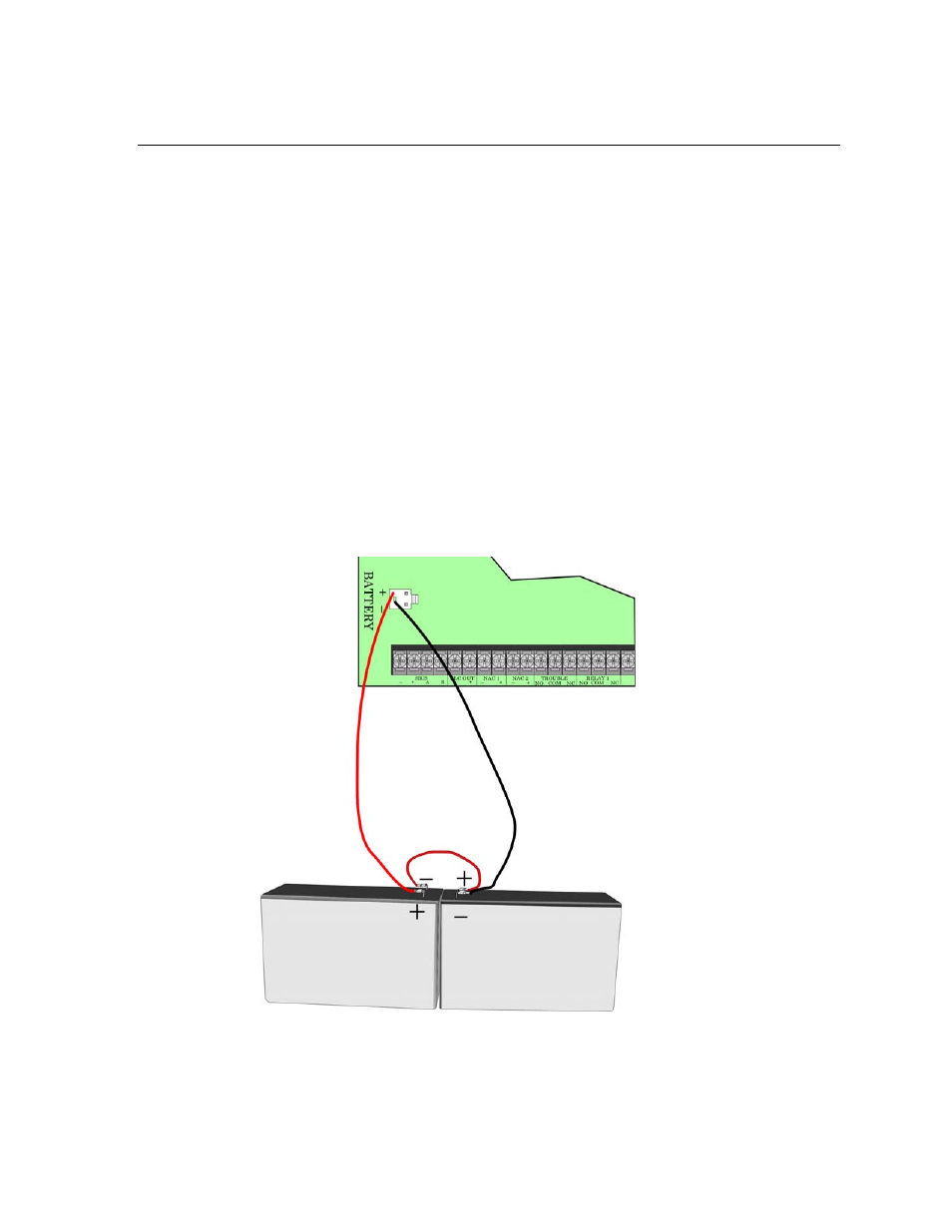 3 battery connection, Battery connection | SilentKnight 5600 User Manual | Page 38 / 114