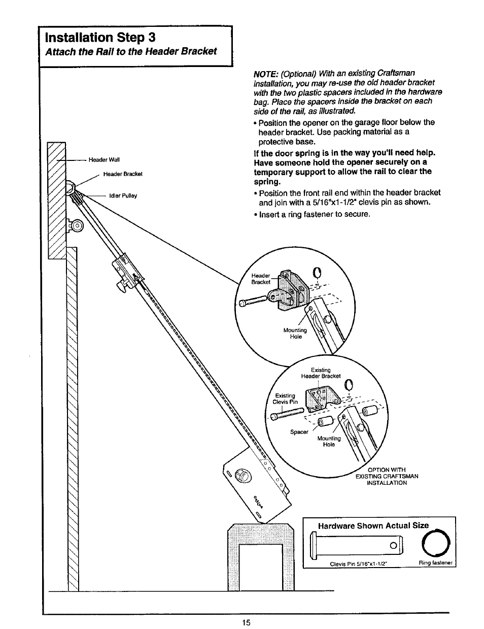 Installation step 3 | Craftsman 139.53975SRT User Manual | Page 15 / 40