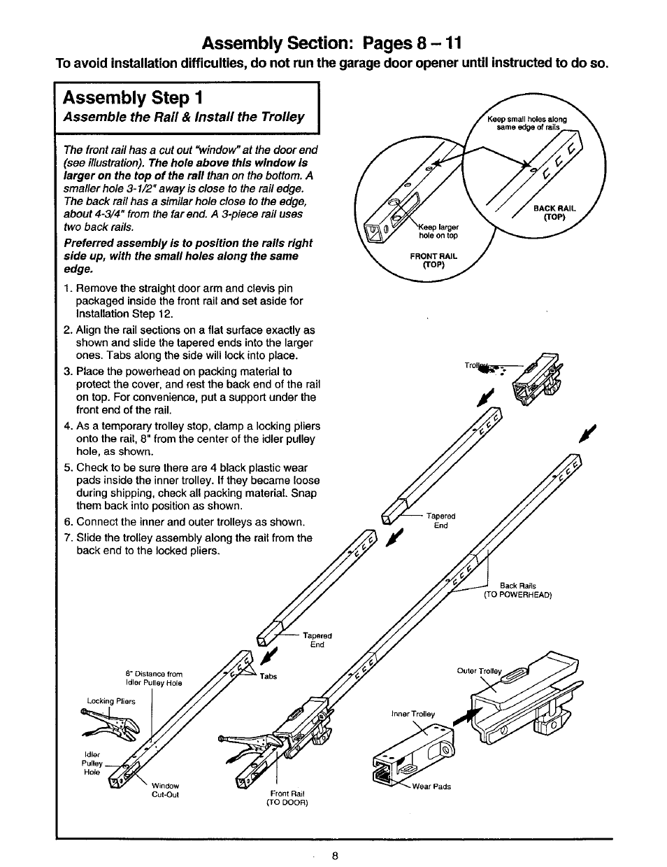 Assembly step 1 | Craftsman 139.53975SRT User Manual | Page 8 / 40
