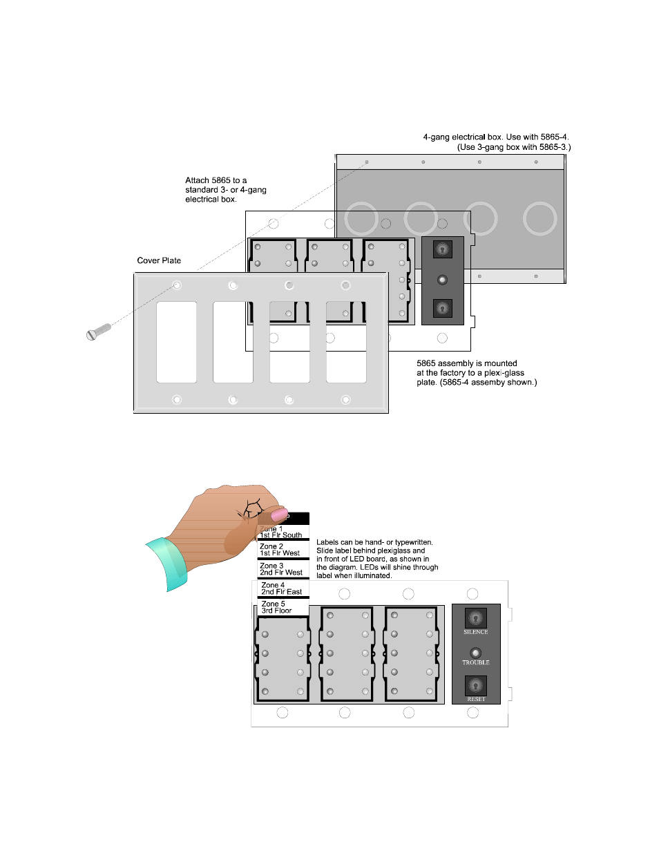 2 5865 mounting, 2 5865 mounting -19 | SilentKnight 5808 User Manual | Page 48 / 180