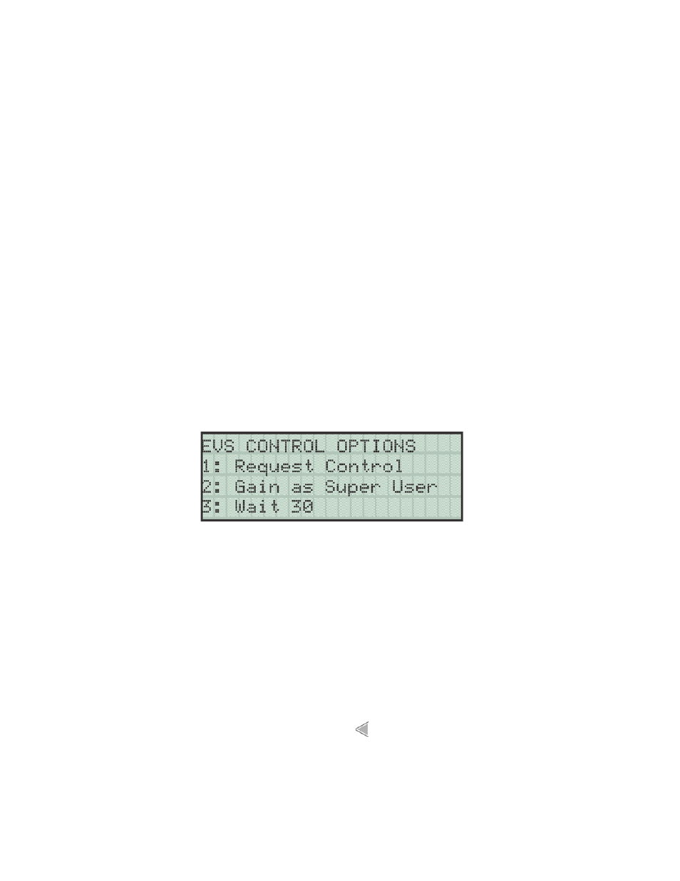 5 message mode, 6 custom evs event, 7 passing evs control | 8 exit evs control menu, 9 relinquish evs control | SilentKnight 5820XL User Manual | Page 169 / 236