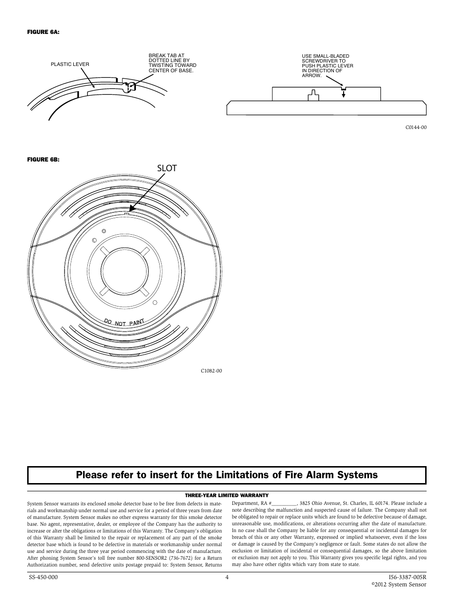 Slot | SilentKnight B200S Intelligent Sounder Base with CO Support User Manual | Page 4 / 4