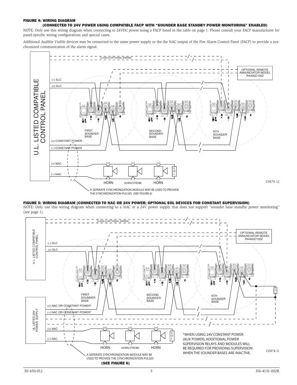 U.l. listed com pa tible contro l pa ne l | SilentKnight B200S-LF - Low Frequency Intelligent Sounder Base User Manual | Page 3 / 4