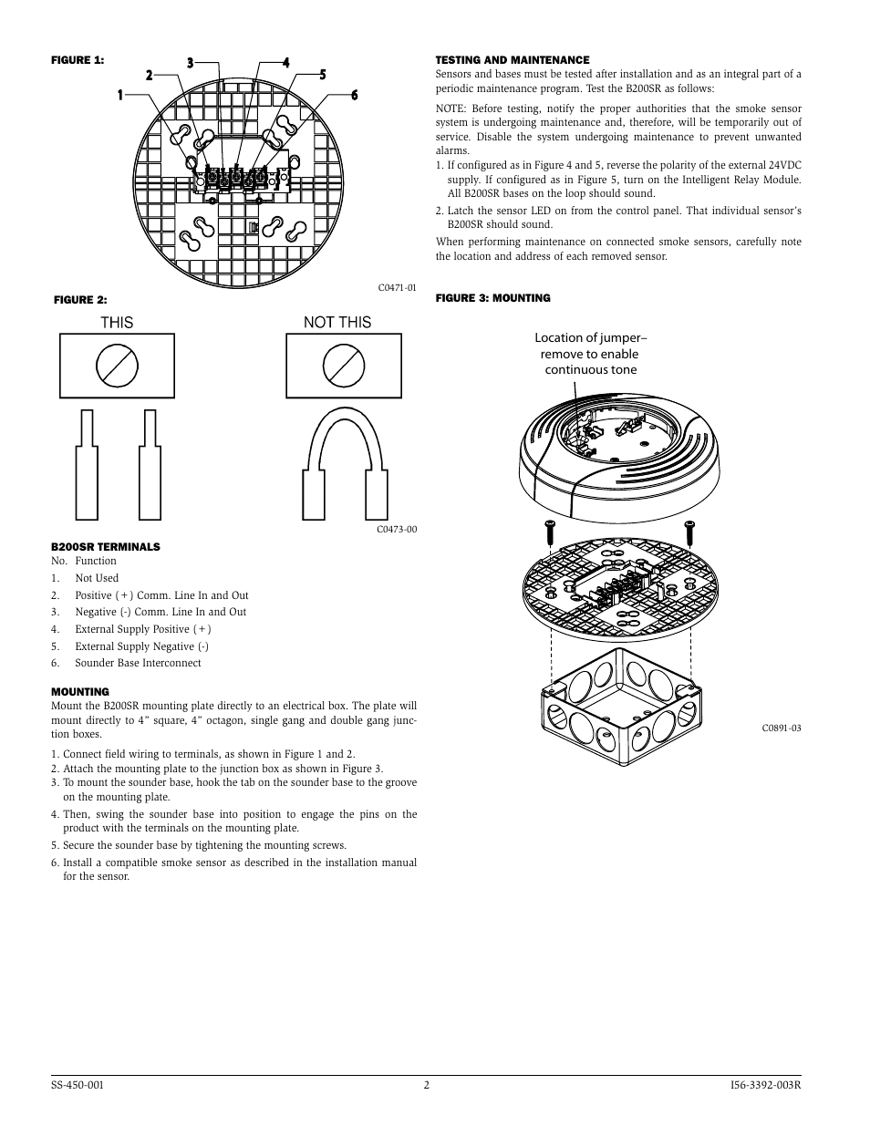 SilentKnight B200SR Sounder Base User Manual | Page 2 / 4