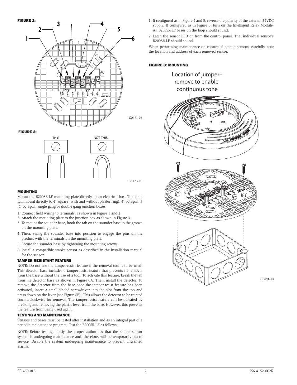 SilentKnight B200SR-LF Low Frequency Intelligent Sounder Base User Manual | Page 2 / 4