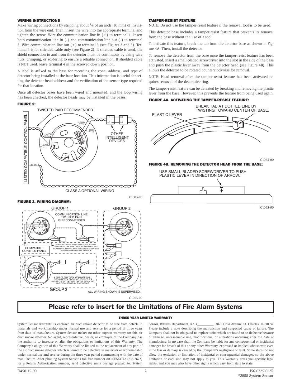 Figure 3. wiring diagram, Group 1 group 2 group 3, Other intelligent devices | SilentKnight B224BI 6 Mounting Base w/Built-in Isolator User Manual | Page 2 / 2