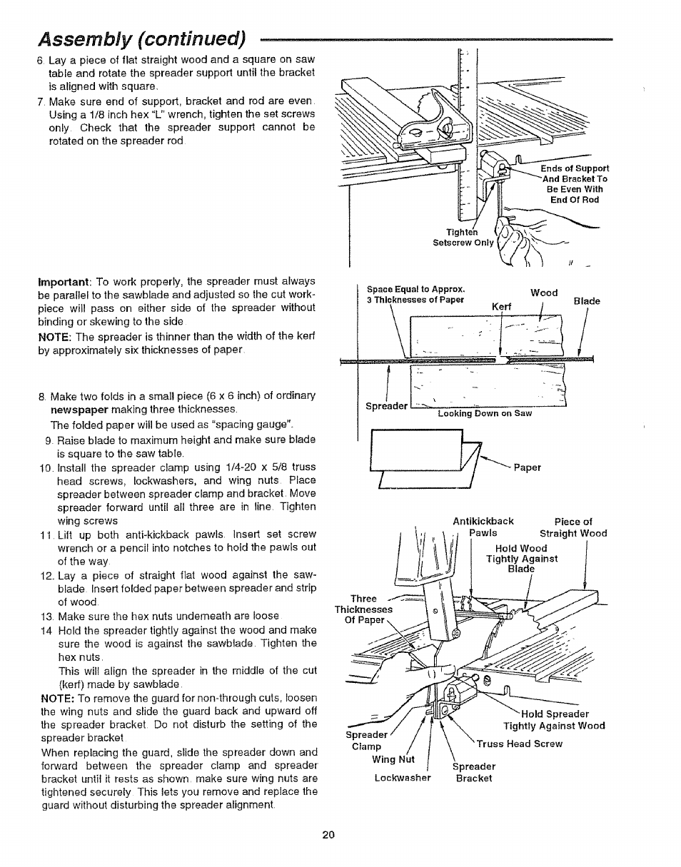 Assembly (continued) | Craftsman 113.299210 User Manual | Page 20 / 56