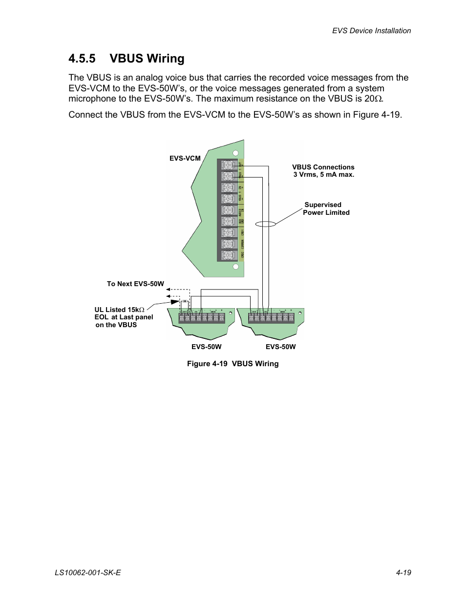 5 vbus wiring, 5 vbus wiring -19 | SilentKnight EVS User Manual | Page 41 / 74