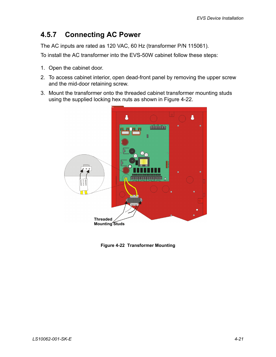 7 connecting ac power, 7 connecting ac power -21 | SilentKnight EVS User Manual | Page 43 / 74