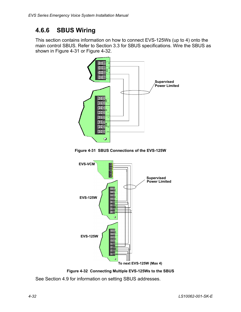 6 sbus wiring, 6 sbus wiring -32 | SilentKnight EVS User Manual | Page 54 / 74