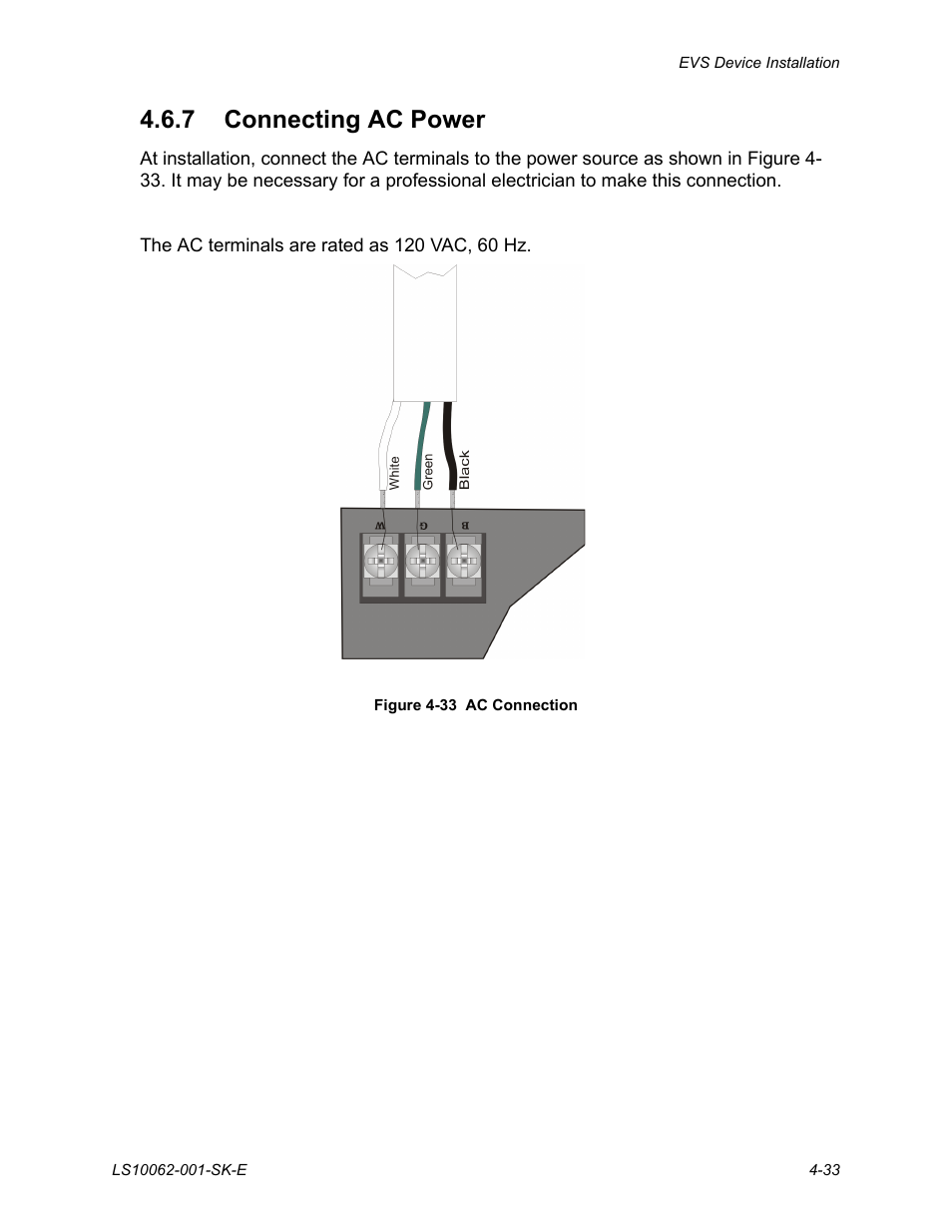 7 connecting ac power, 7 connecting ac power -33 | SilentKnight EVS User Manual | Page 55 / 74