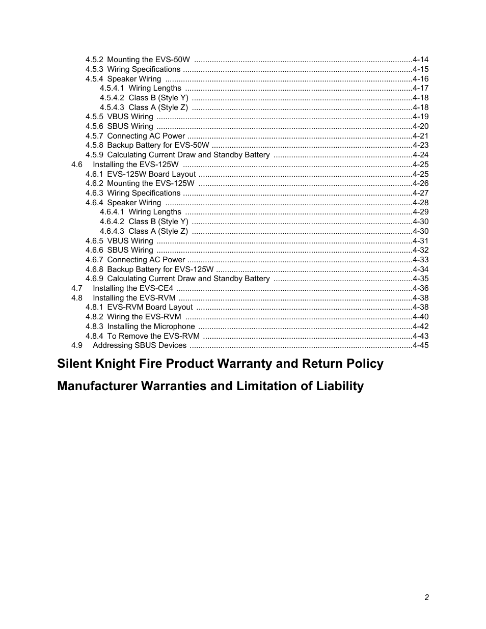 SilentKnight EVS User Manual | Page 6 / 74