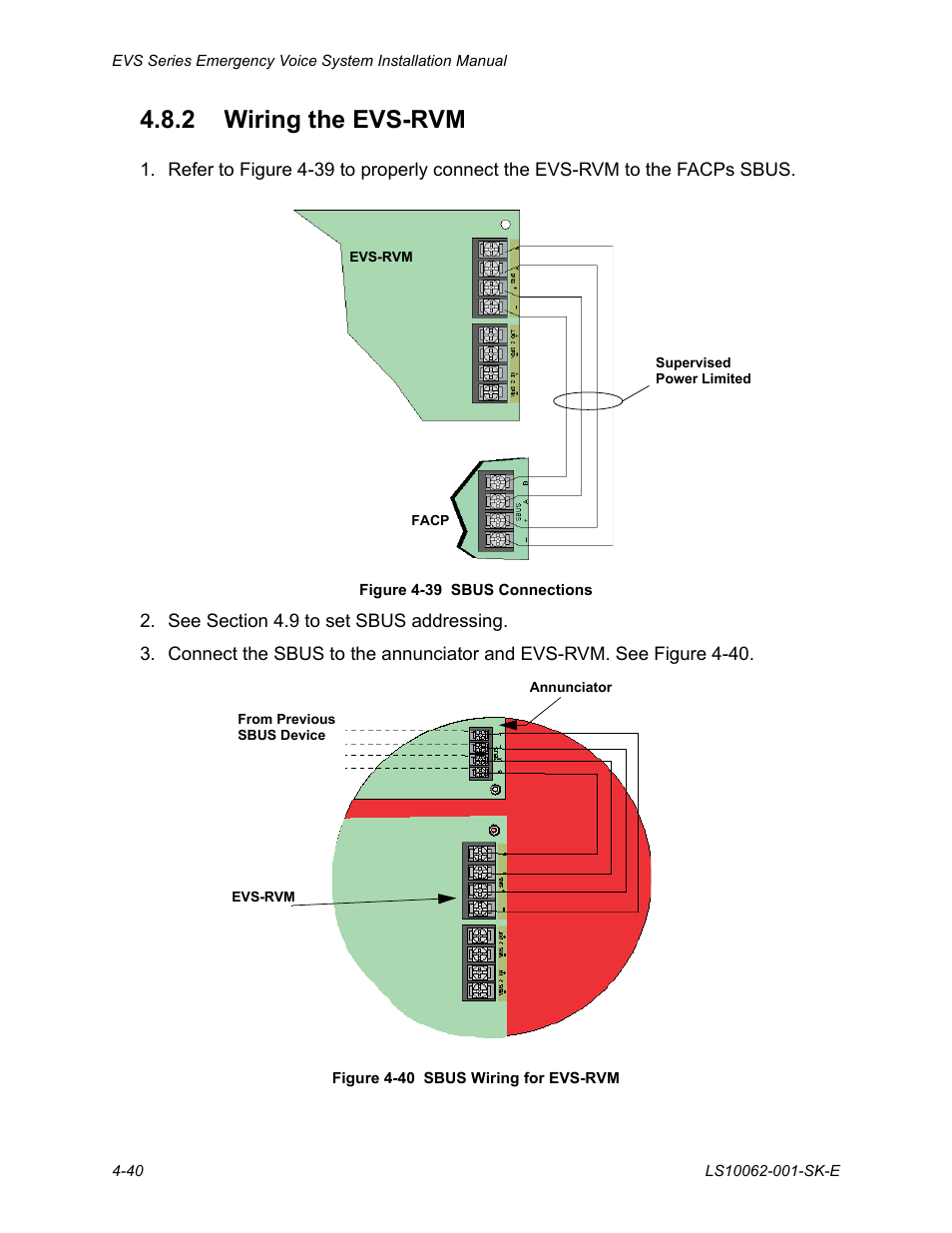 2 wiring the evs-rvm, 2 wiring the evs-rvm -40 | SilentKnight EVS User Manual | Page 62 / 74