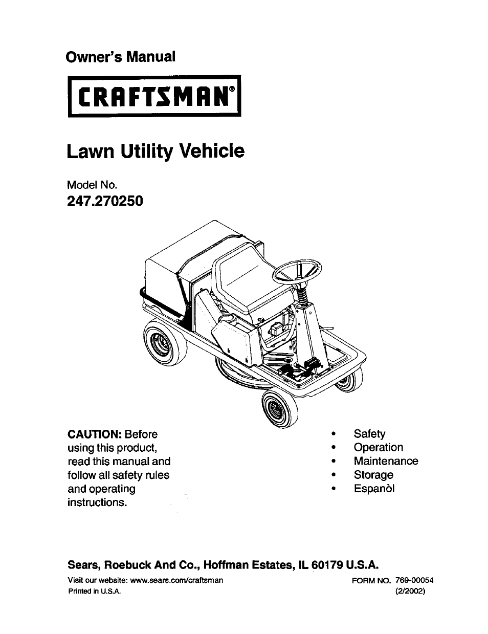 Craftsman 247.270250 User Manual | 65 pages