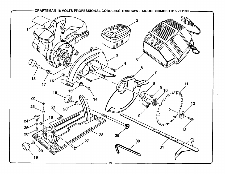 Craftsman 315.271190 User Manual | Page 22 / 24