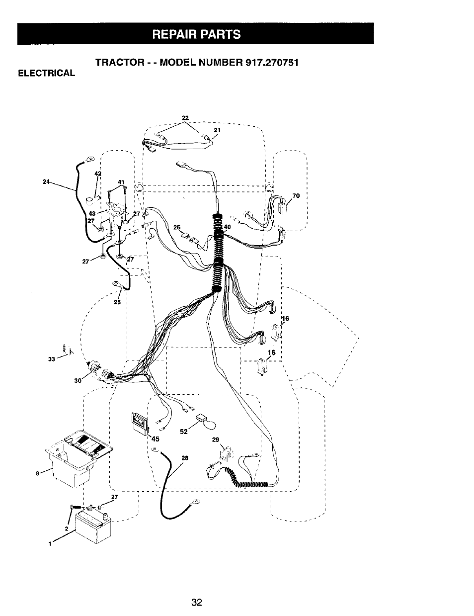 Repair parts | Craftsman 917.270751 User Manual | Page 32 / 60