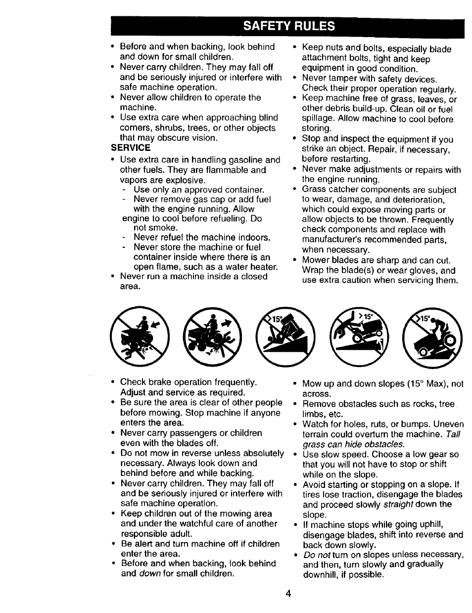 Service, Safety rules | Craftsman 917.270751 User Manual | Page 4 / 60