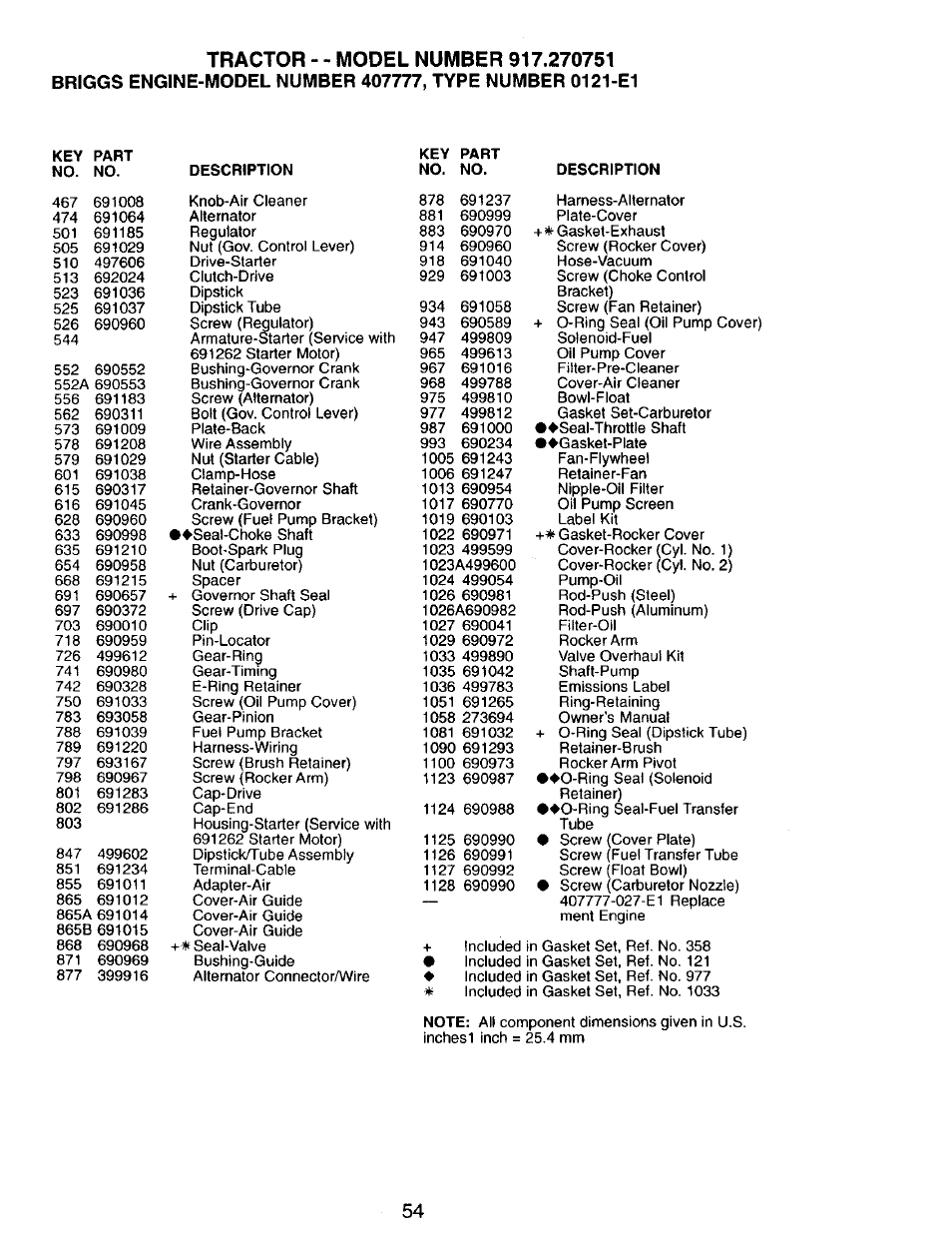 Craftsman 917.270751 User Manual | Page 54 / 60