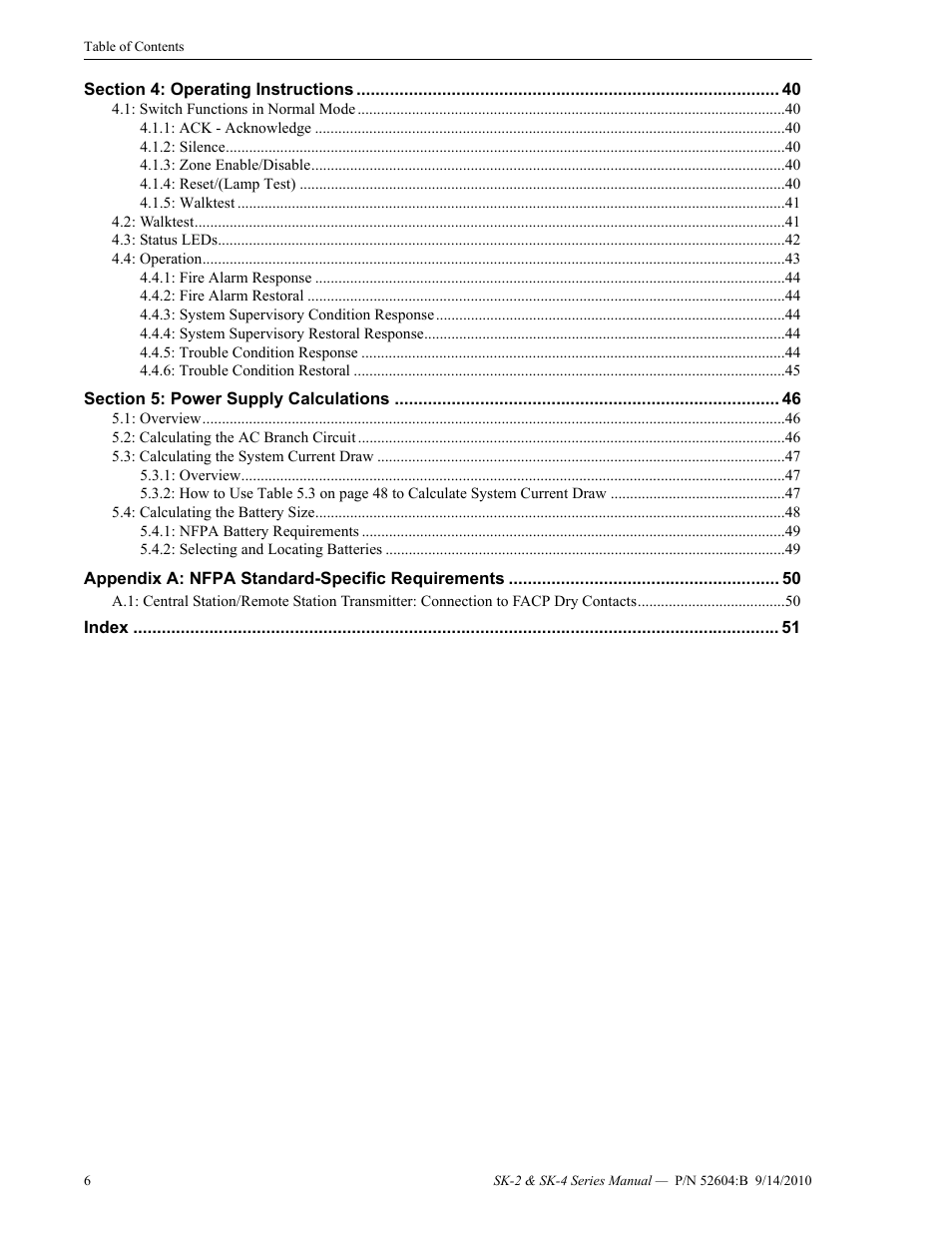 SilentKnight SK-4 Conventional FACP 2 & 4 Zone User Manual | Page 6 / 56