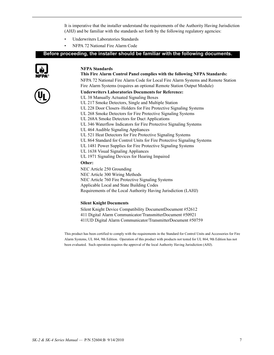 SilentKnight SK-4 Conventional FACP 2 & 4 Zone User Manual | Page 7 / 56