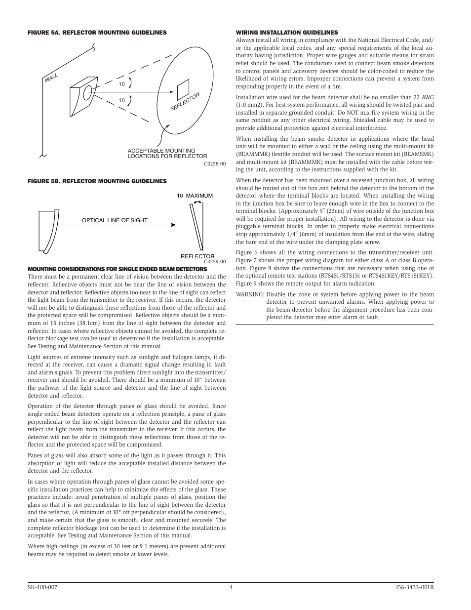 SilentKnight SK-Beam / SK-Beam-T Addressable Beam Smoke Detector w/Test User Manual | Page 4 / 15