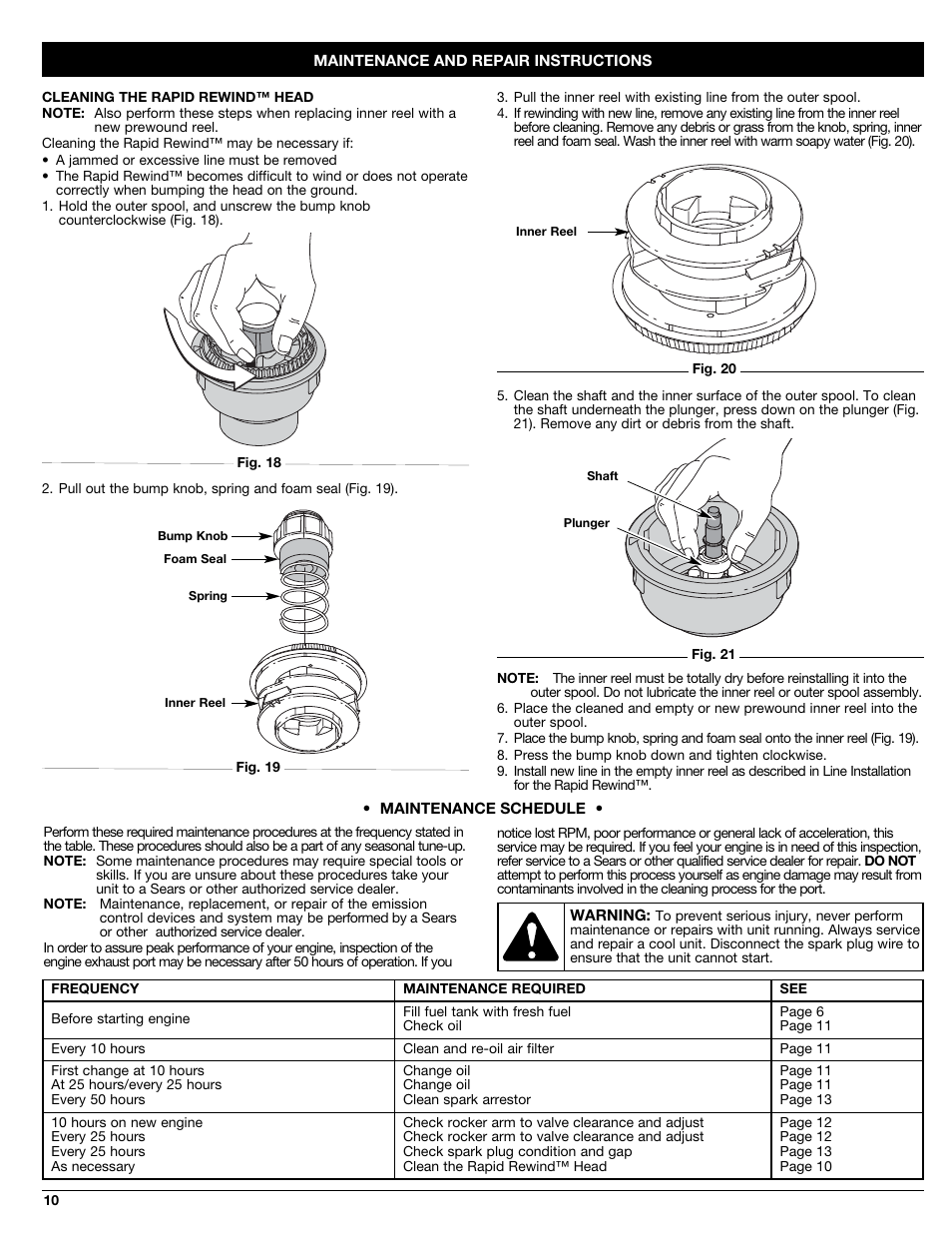 Craftsman 316.79191 User Manual | Page 10 / 40