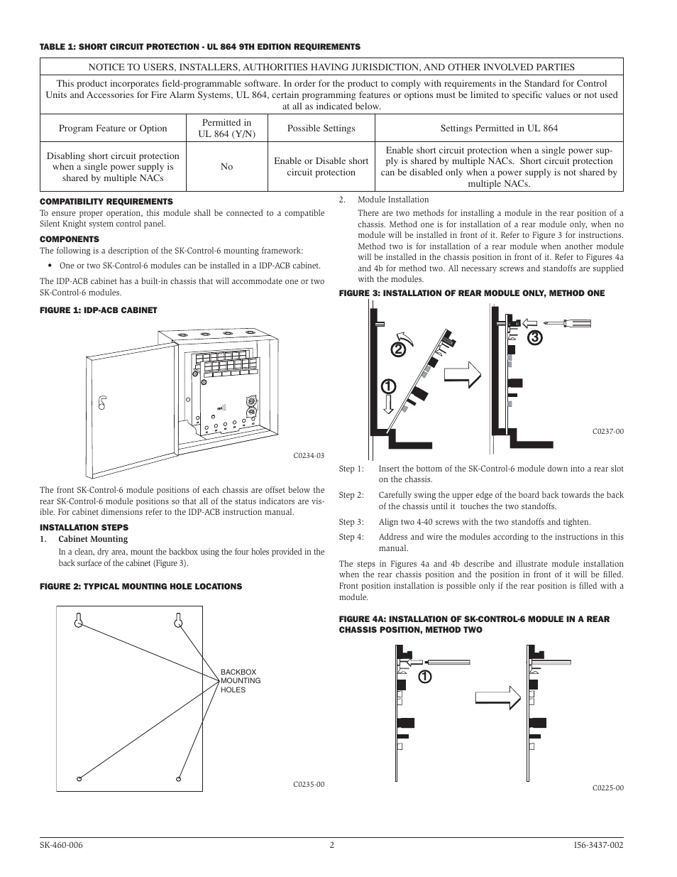 Base address address disable | SilentKnight SK-Control-6 Six Circuit Notification Module User Manual | Page 2 / 6