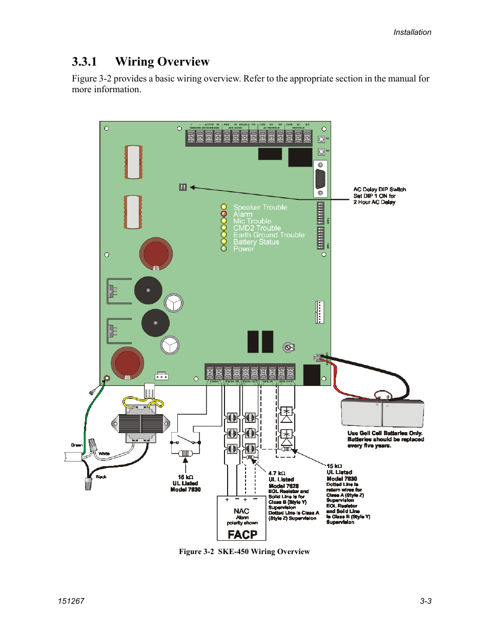 1 wiring overview -3, 1 wiring overview | SilentKnight SKE-450 Voice Evacuation Control Panel User Manual | Page 13 / 76