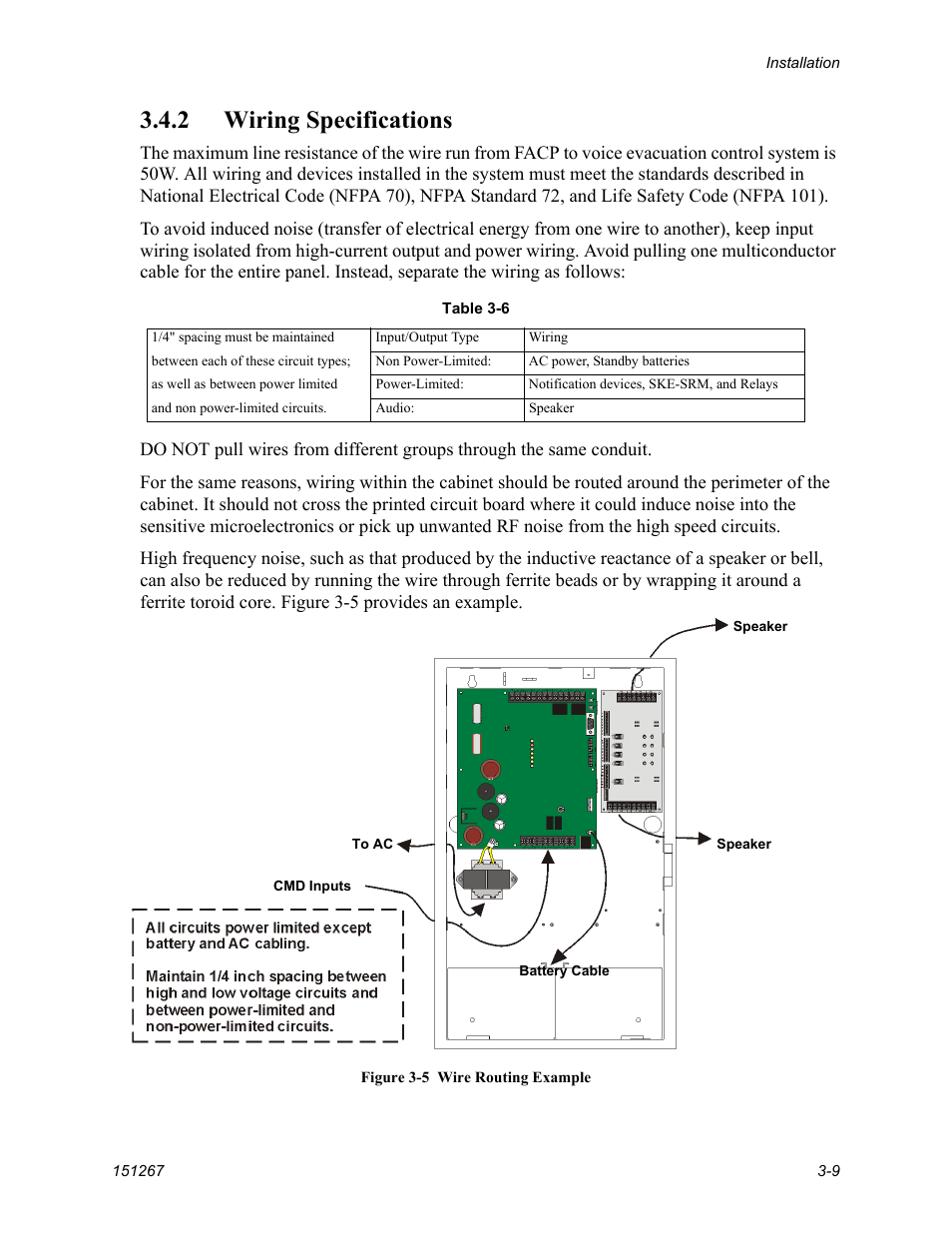 2 wiring specifications -9, 2 wiring specifications | SilentKnight SKE-450 Voice Evacuation Control Panel User Manual | Page 19 / 76