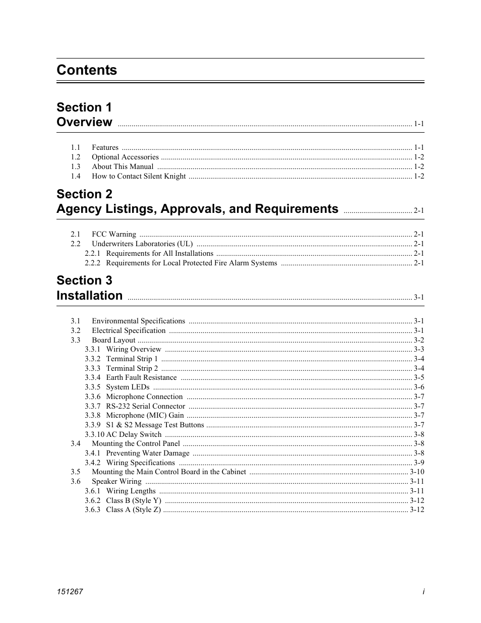 SilentKnight SKE-450 Voice Evacuation Control Panel User Manual | Page 3 / 76