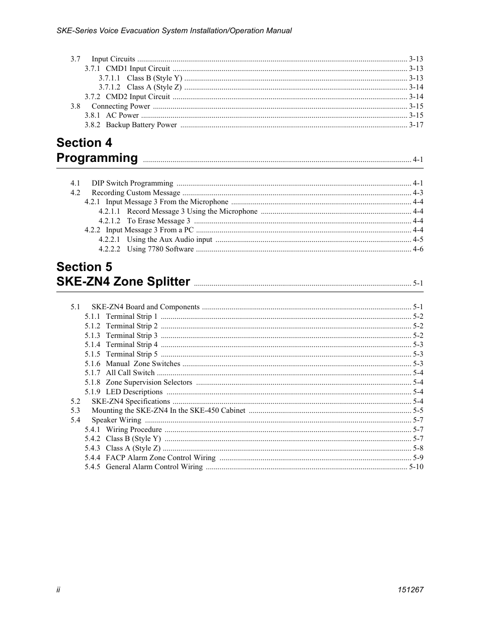 SilentKnight SKE-450 Voice Evacuation Control Panel User Manual | Page 4 / 76