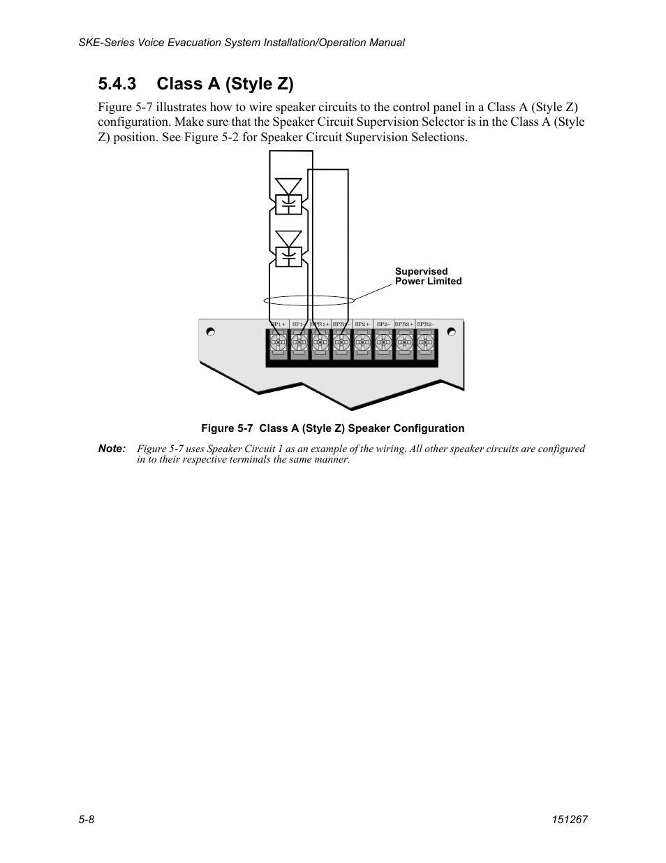 3 class a (style z) -8, 3 class a (style z) | SilentKnight SKE-450 Voice Evacuation Control Panel User Manual | Page 42 / 76