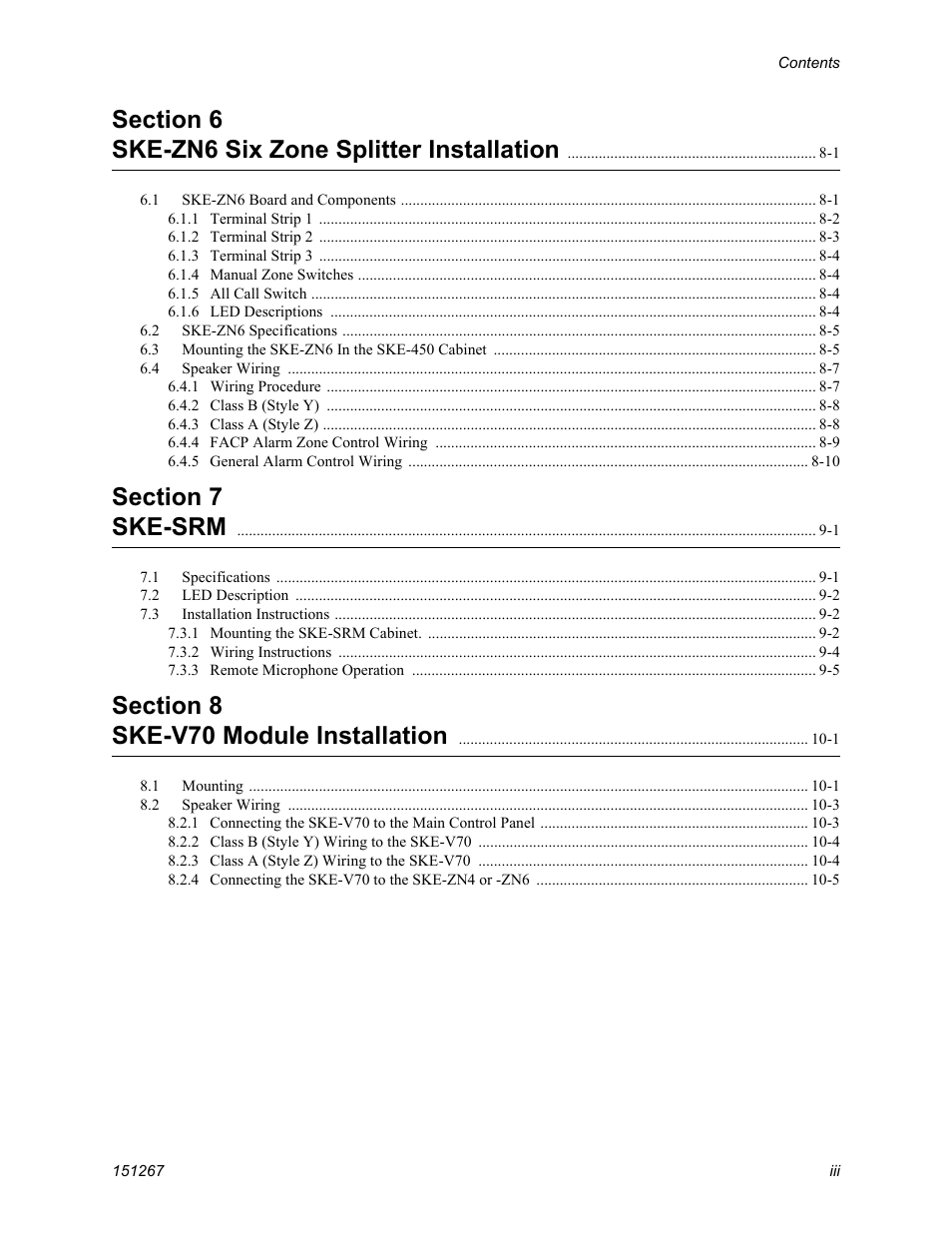 SilentKnight SKE-450 Voice Evacuation Control Panel User Manual | Page 5 / 76