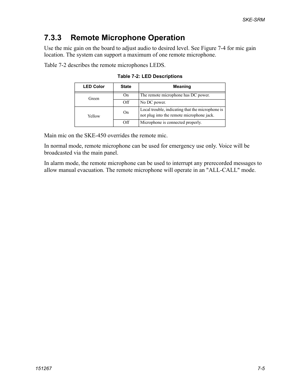3 remote microphone operation -5, 3 remote microphone operation | SilentKnight SKE-450 Voice Evacuation Control Panel User Manual | Page 59 / 76