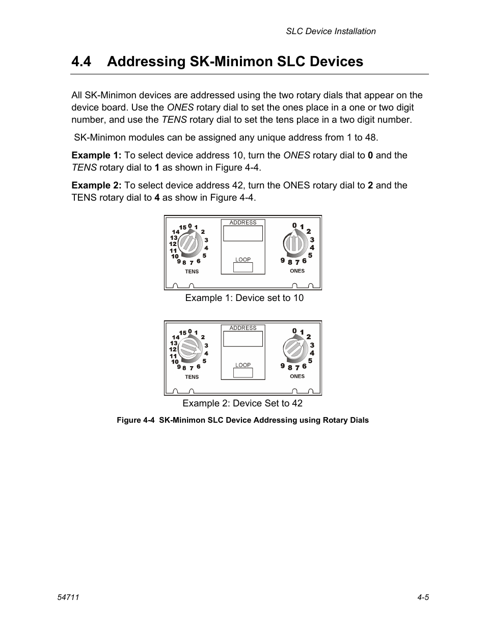 4 addressing sk-minimon slc devices, Addressing sk-minimon slc devices -5 | SilentKnight SK-FFT User Manual | Page 33 / 58