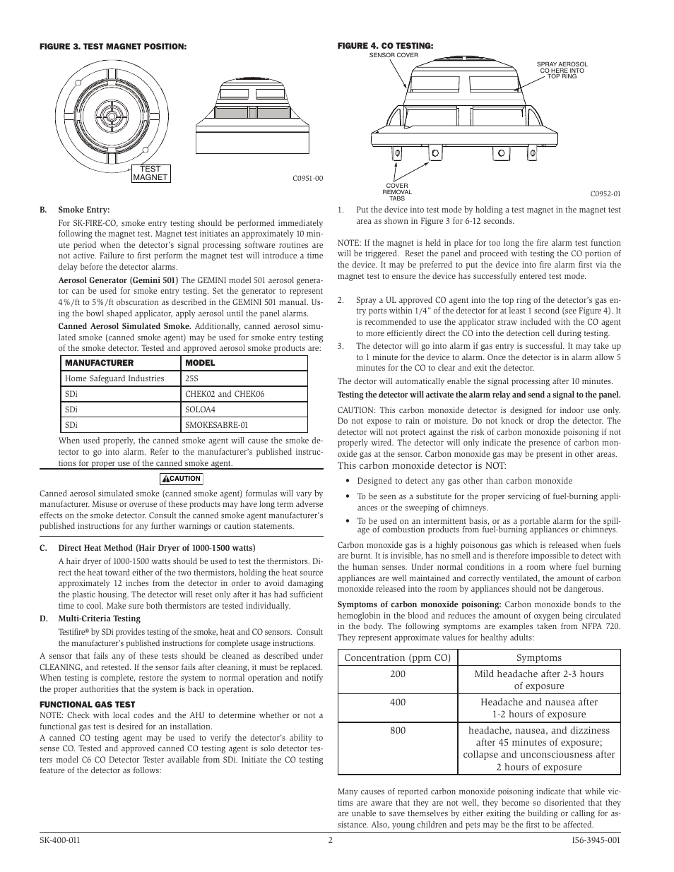 SilentKnight SK-FIRE-CO User Manual | Page 2 / 4