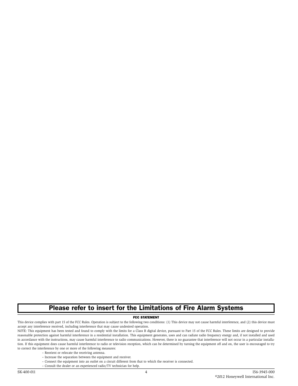 SilentKnight SK-Fire-CO Multi-Criteria CO and Smoke Sensor User Manual | Page 4 / 4