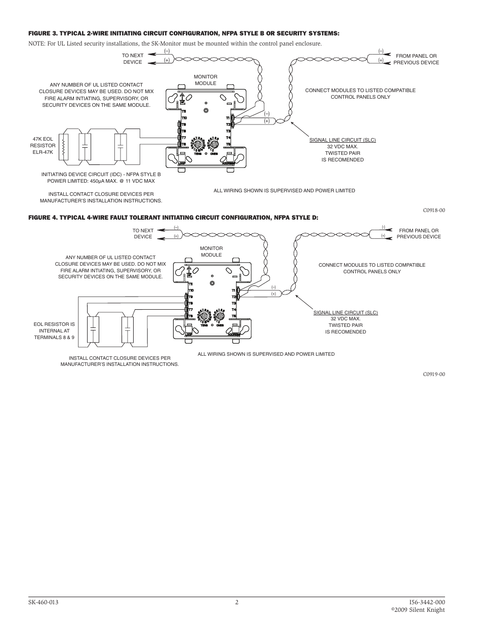 SilentKnight SK-Monitor Addressable Input Monitor Module User Manual | Page 2 / 2