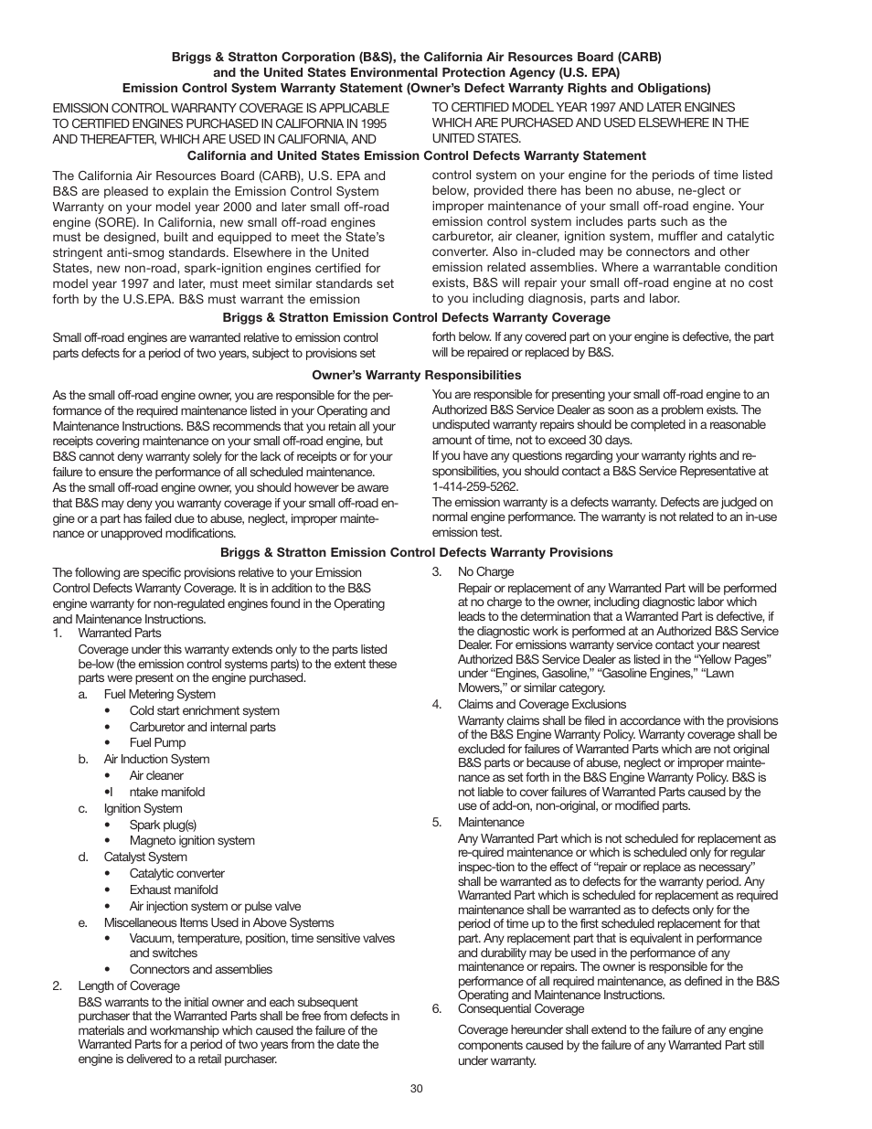 Craftsman MGP-769010 User Manual | Page 30 / 52