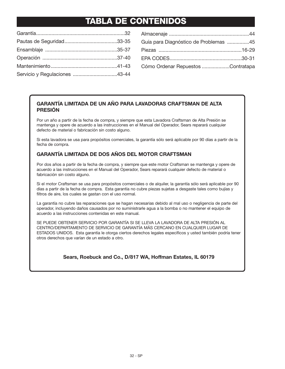 Craftsman MGP-769010 User Manual | Page 32 / 52