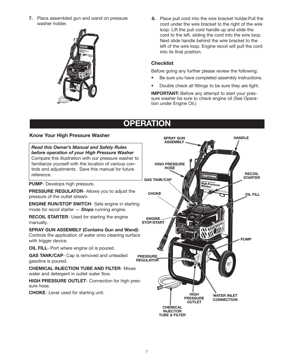 Operation | Craftsman MGP-769010 User Manual | Page 7 / 52